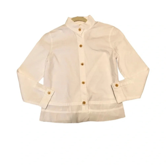 Macphee Tops - Macphee Button Up Ruffle Hem Blouse Sz 38